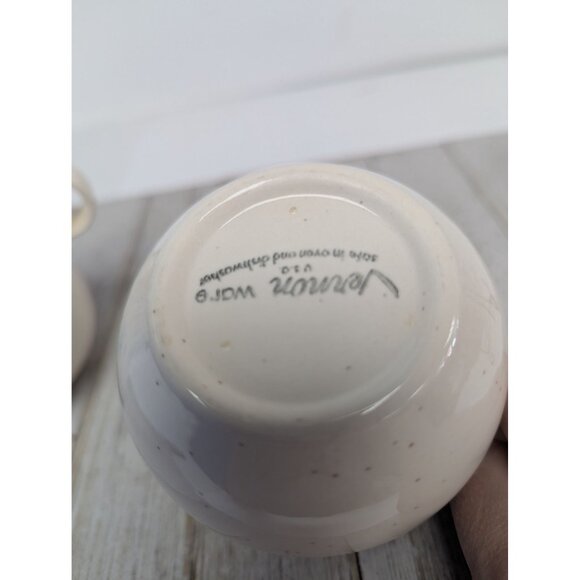 Vintage Set of Vernonware Metlox Heavenly Days Sugar Dish Creamer with Lid MCM - Picture 6 of 12